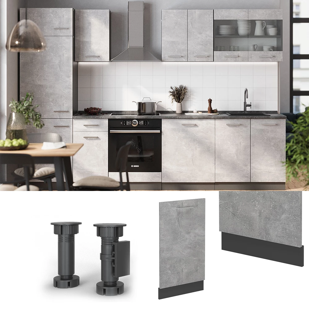 Lock för diskmaskin in betong on white background