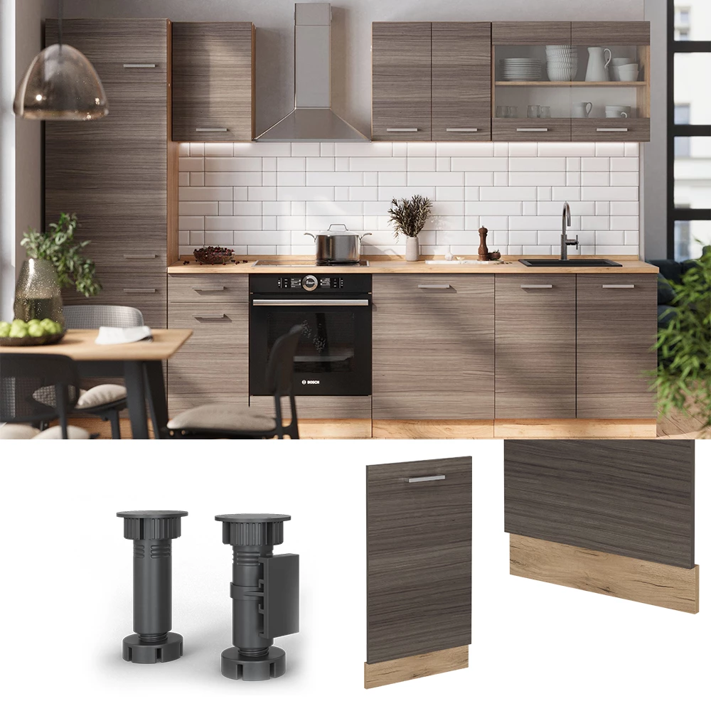 Pokrov za pomivalni stroj v Žlahtna siva na belem ozadju