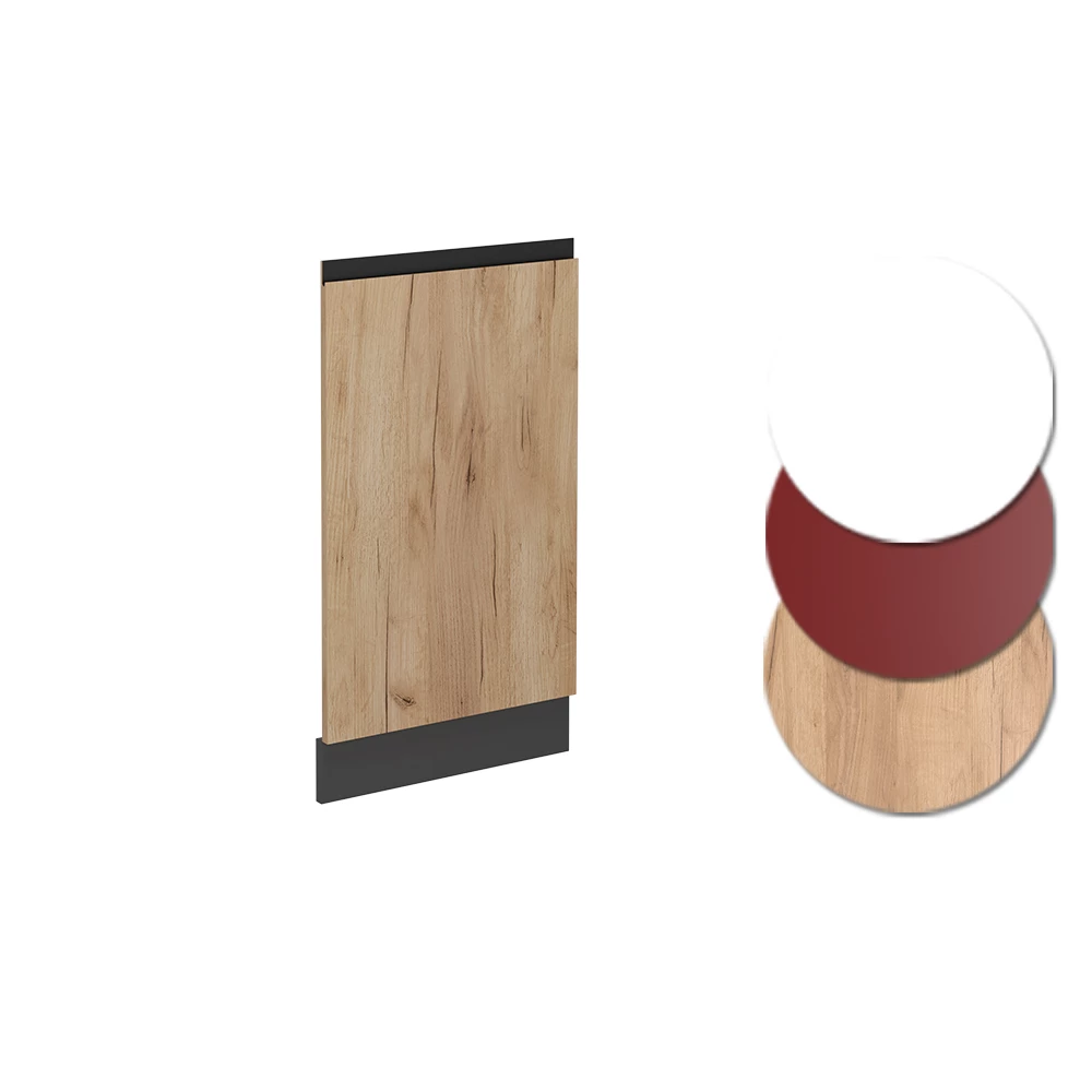 Façade de lave-vaisselle R-Line Chêne doré/Anthracite 45cm plan de travail Anthracite Vicco