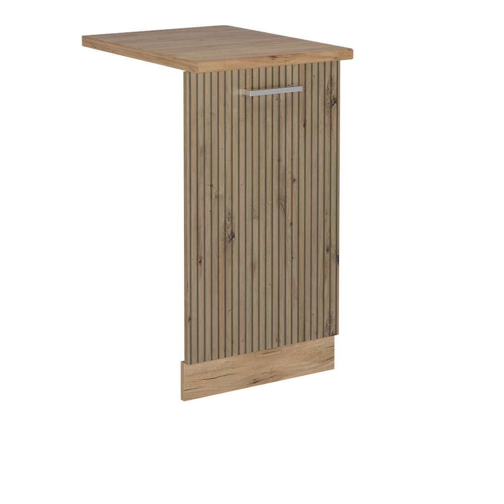 Façade de lave-vaisselle en Chêne Artisan sur fond blanc