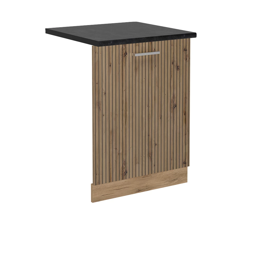 Façade de lave-vaisselle en Chêne Artisan sur fond blanc