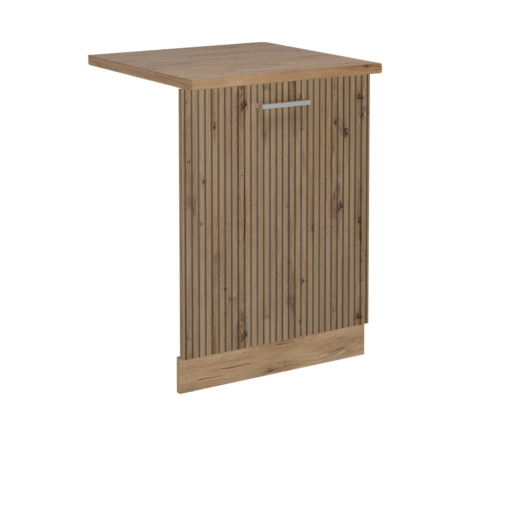 Façade de lave-vaisselle en Chêne Artisan sur fond blanc