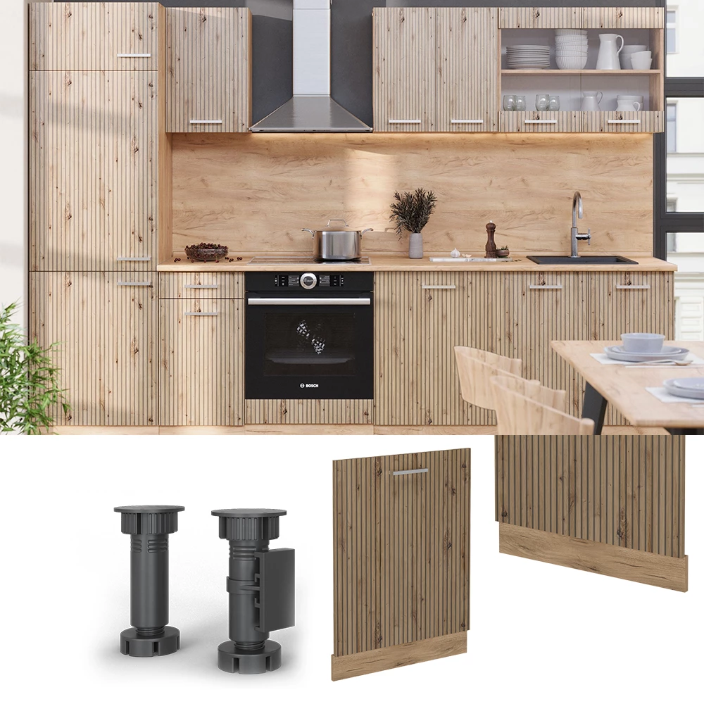Vicco Mosogatógép fedél Kézműves tölgy 60 cm munkalap nélkül, R-Line