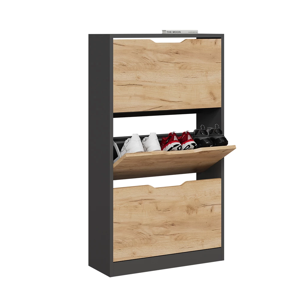 Vicco Antracit/gylden eg 22 x 105 cm med 3 rum, Luca