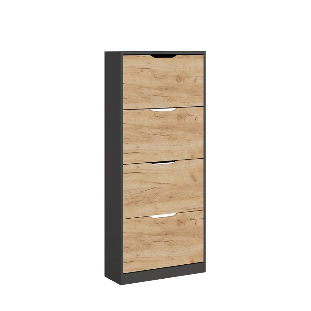 Vicco Antracit/gylden eg 59 x 137 cm med 4 rum, Luca
