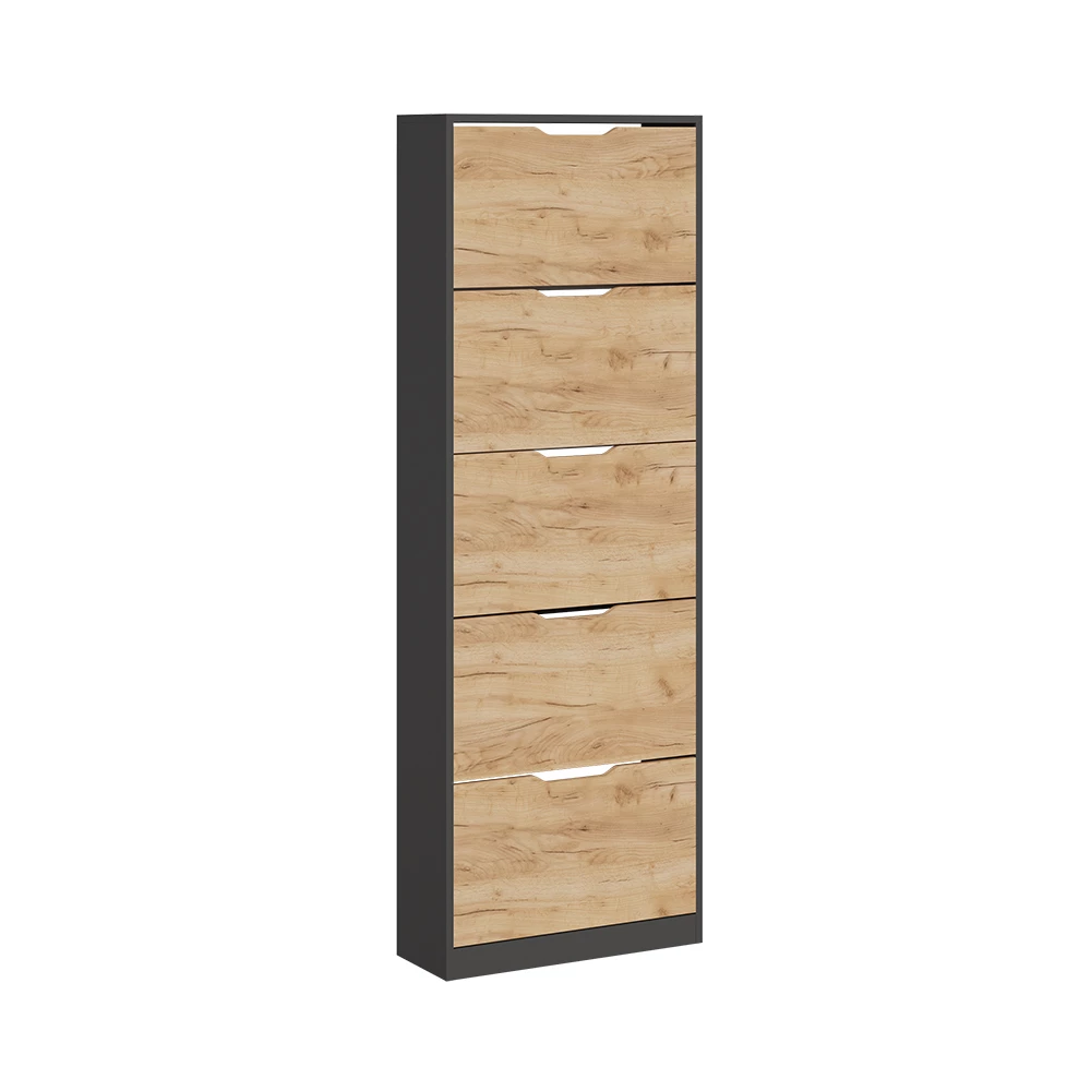 Vicco Skotipper Antracit/gylden eg 22 x 169 cm med 5 rum, Luca