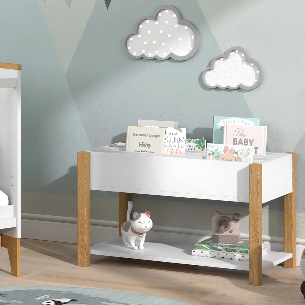 Vitalispa Scaffale per bambini Bianco/quercia 80 x 46 cm, Malia