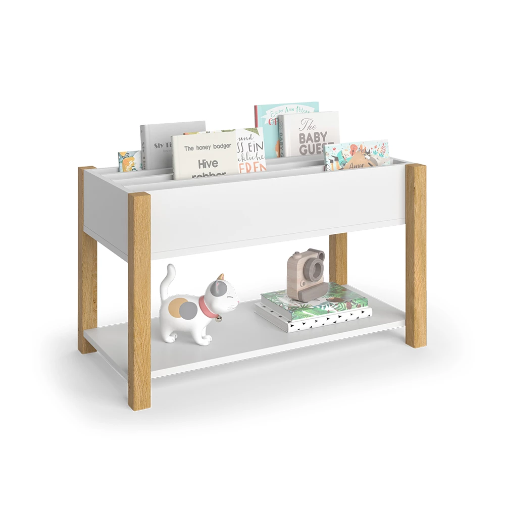 Vitalispa Scaffale per bambini Bianco/quercia 80 x 46 cm, Malia