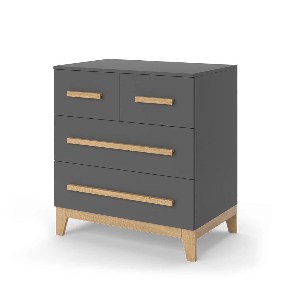 Vitalispa Lipasto Harmaa/tammi 80x88 cm4 laatikkoa, Malia
