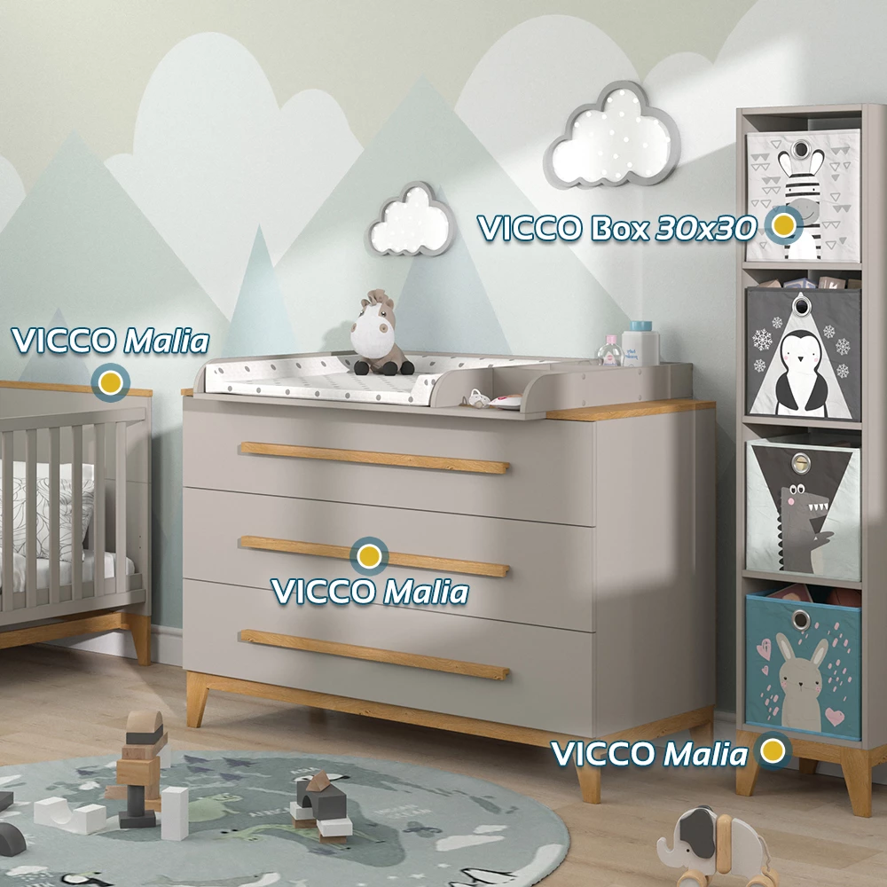 Vitalispa Kinderregal Cashmere-Eiche 35.2 x 159.5 cm, Malia