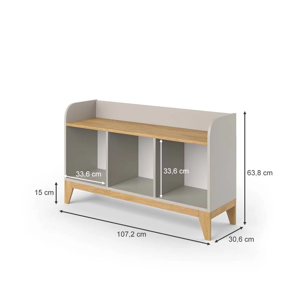 Vitalispa Kinderbankje Kasjmier eik 107.2 x 63.8 cm, Malia
