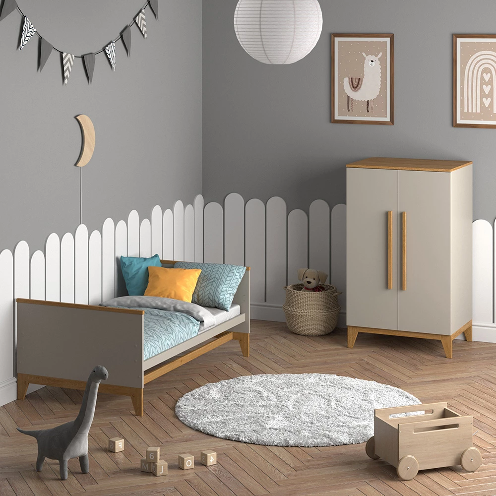 Vitalispa Kinderkleiderschrank Cashmere-Eiche 70 x 120 cm, Malia