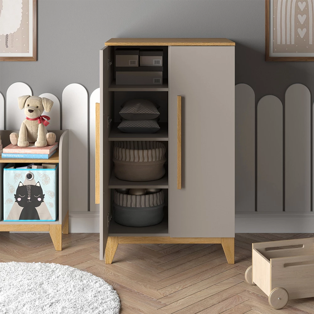 Vitalispa Kinderkleiderschrank Cashmere-Eiche 70 x 120 cm, Malia