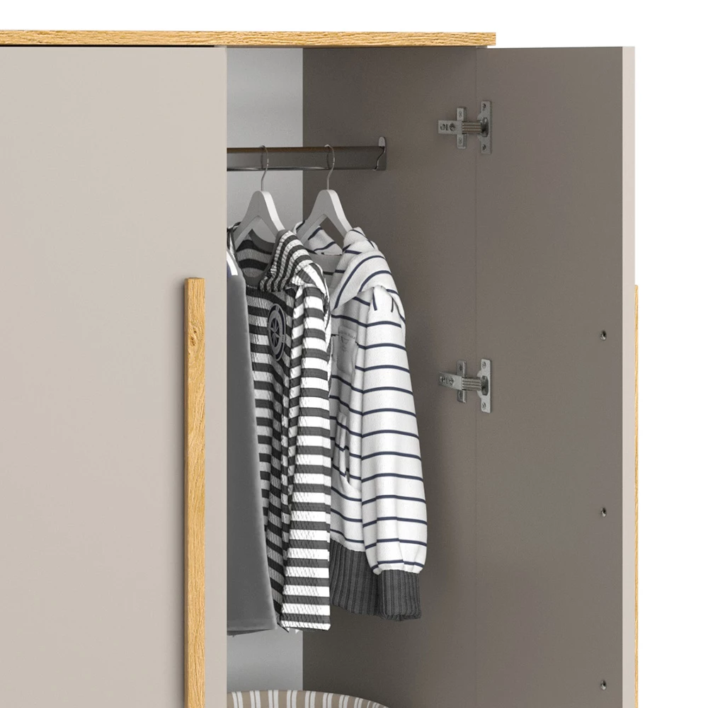 Vitalispa Kinderkleiderschrank Cashmere-Eiche 70 x 120 cm, Malia