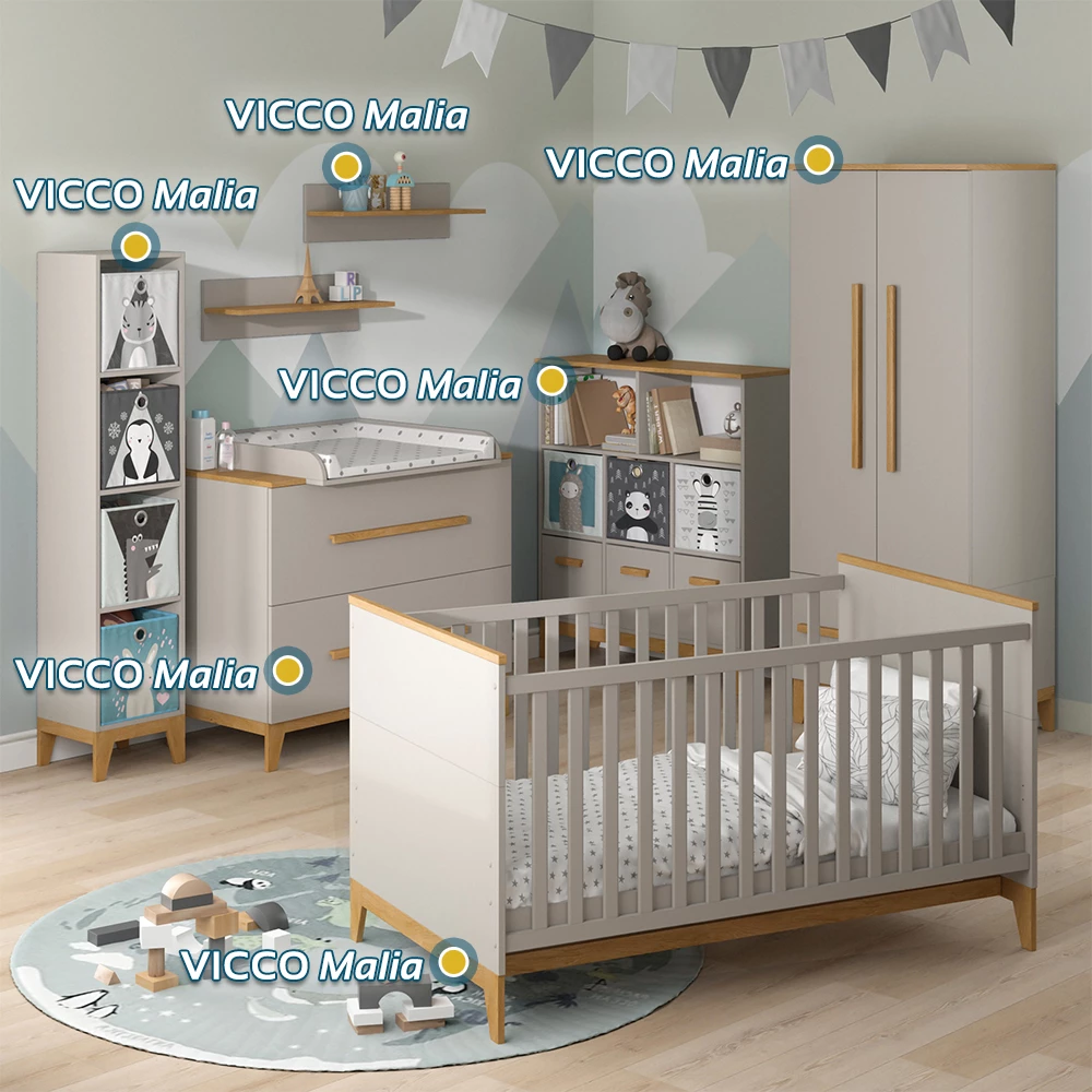 Vitalispa Kinderregal Cashmere-Eiche 98.4 x 133.4 cm, Malia