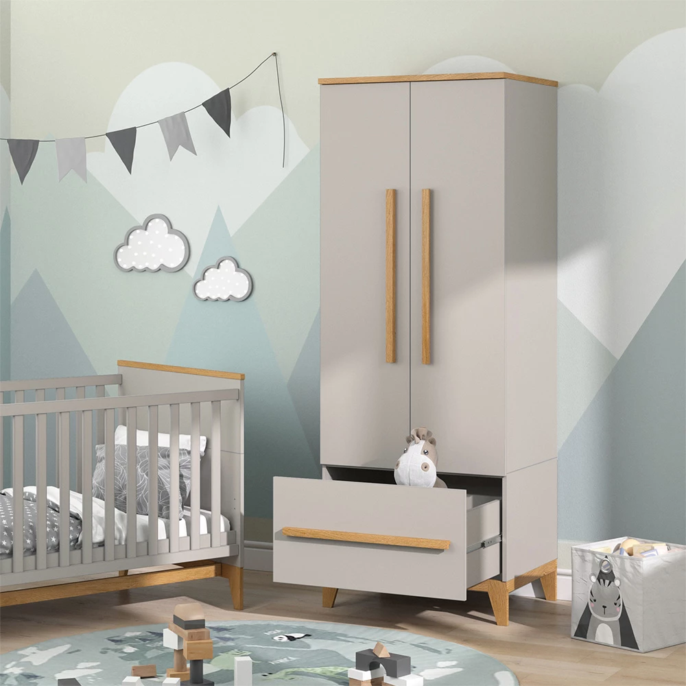 Vitalispa Kinderkleiderschrank Cashmere-Eiche 70 x 186.8 cm, Malia