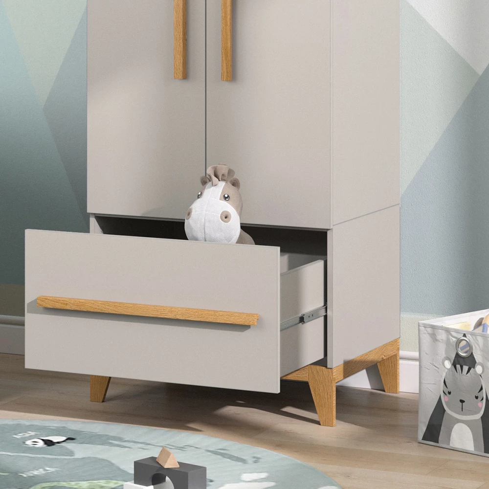 Vitalispa Kinderkleiderschrank Cashmere-Eiche 70 x 186.8 cm, Malia