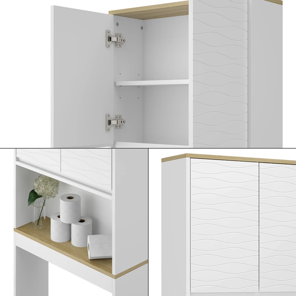 Vicco Mobiletto da toilette "Livia", Bianco, 60 x 163 cm