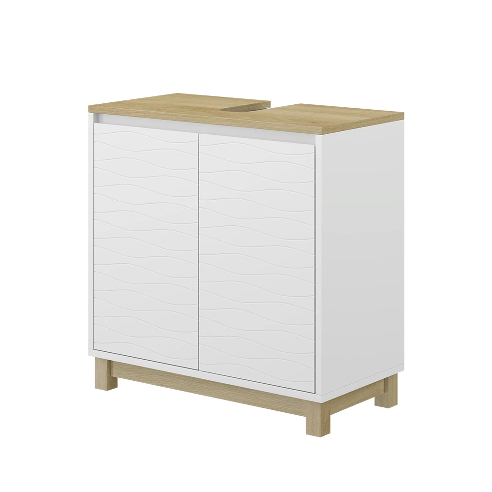 Vicco Vanity unit for washbasin "Livia", biely, 60 x 60 cm s 2 dverami