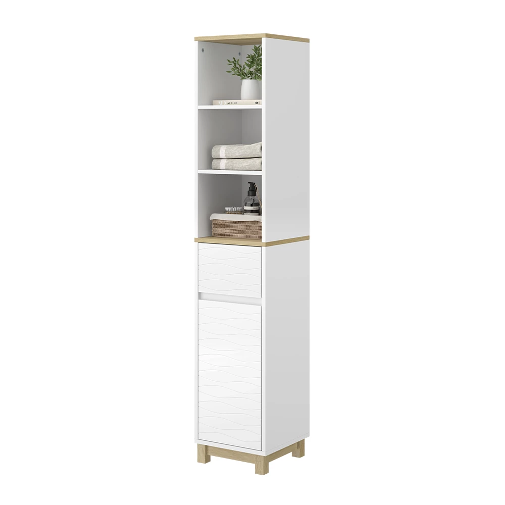 Vicco Mobili da bagno "Livia", Bianco, 30 x 151 cm con cassetti