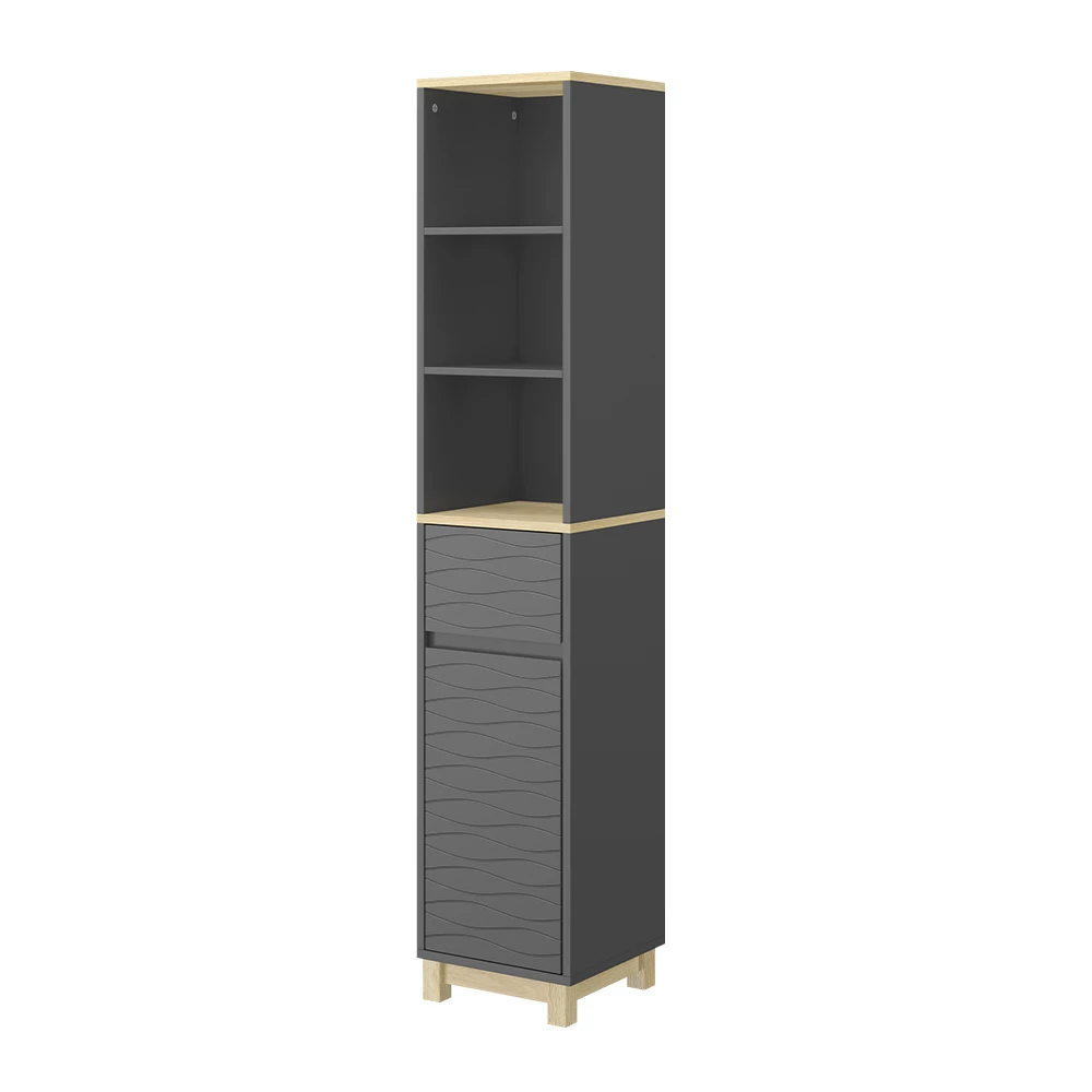 ViccoBadrumsmöbler"Livia",antracit ,30x151.5 cmmed låda