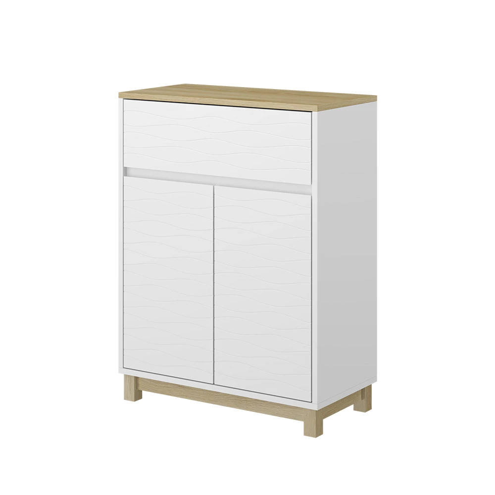 Vicco Mobile midi "Livia", Bianco, 60 x 80 cm con cassetto