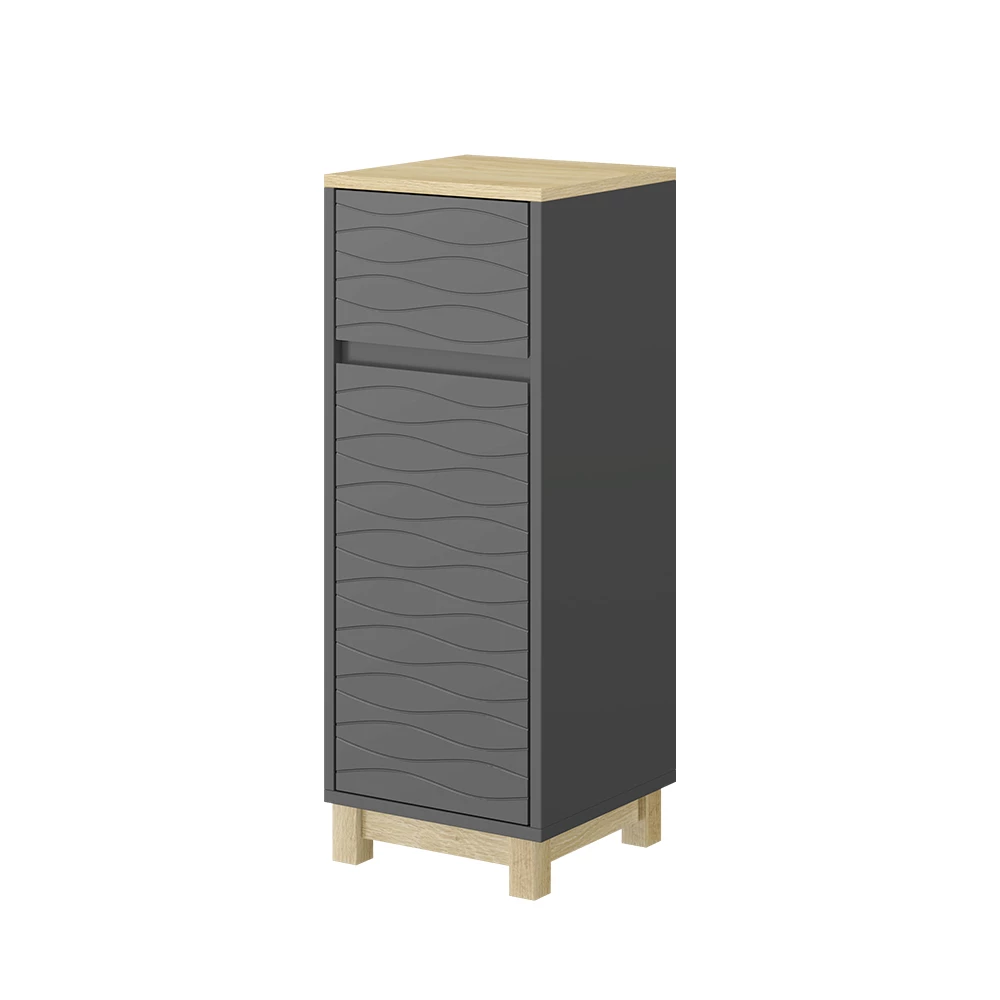 Vicco Midischrank "Livia", Anthrazit, 30 x 80 cm mit Schublade