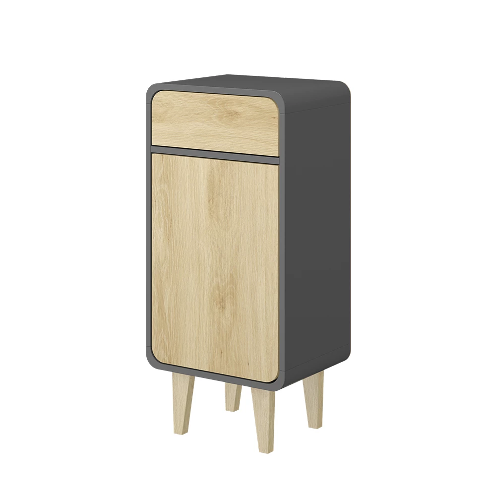 Vicco Midischrank "Arla", Anthrazit/Goldkraft Eiche, 40 x 81 cm