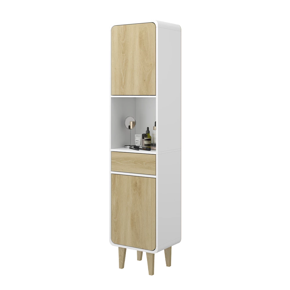 Vicco Mobili da bagno "Arla", Bianco/quercia, 40 x 161 cm