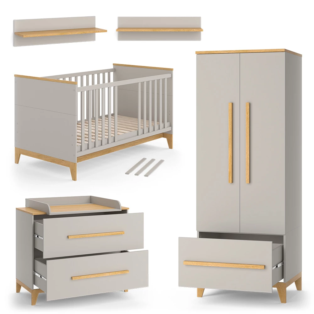 Vitalispa Set per cameretta Quercia cashmere 5 parti, Malia