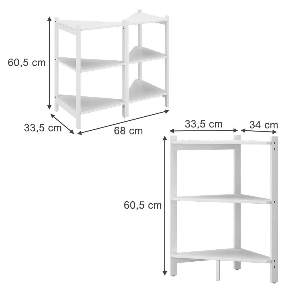 Vicco Waschbeckenunterschrank Branco 68x60.5 cm2er Set, Zeno