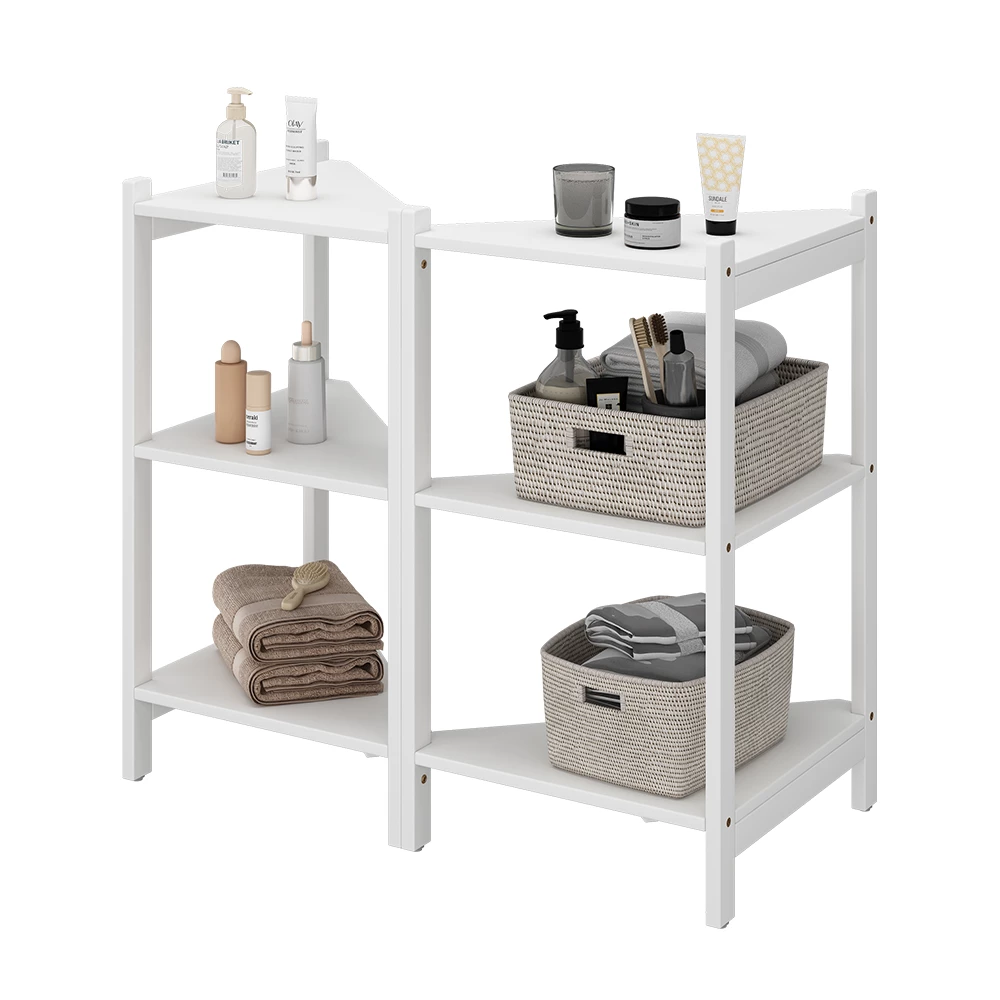 Vicco Waschbeckenunterschrank Weiß 68 x 60.5 cm 2er Set, Zeno