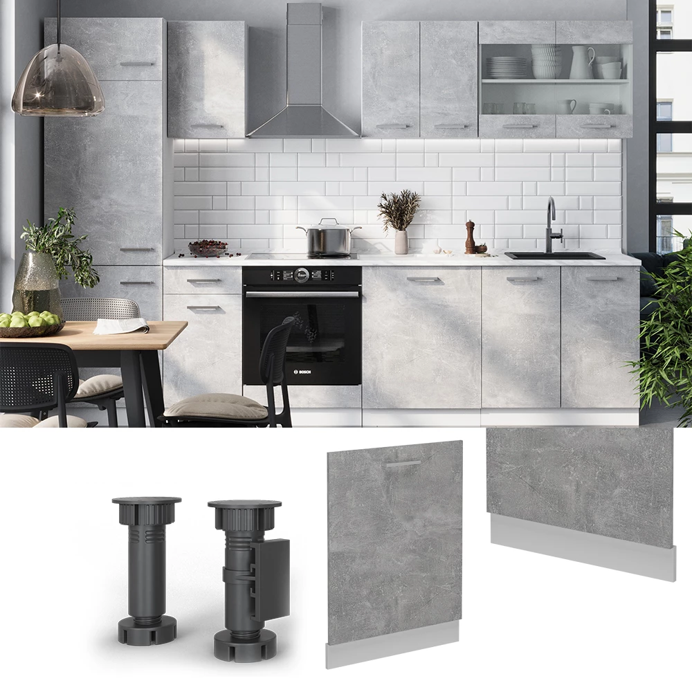 Vicco Geschirrspülblende concreto 60cm, AP Antracite, R-Line