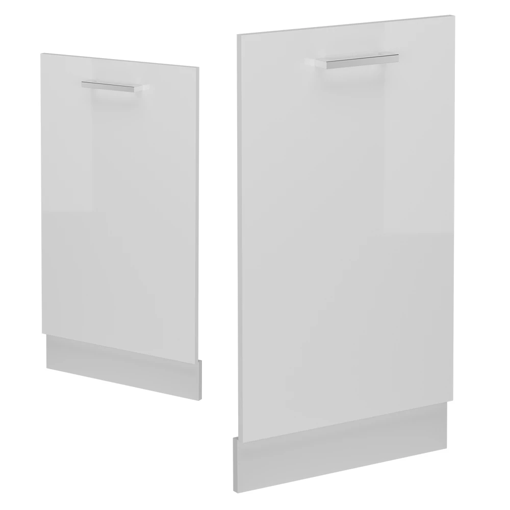 Frontpaneel in Wit Hoogglans on white background with decorative elements