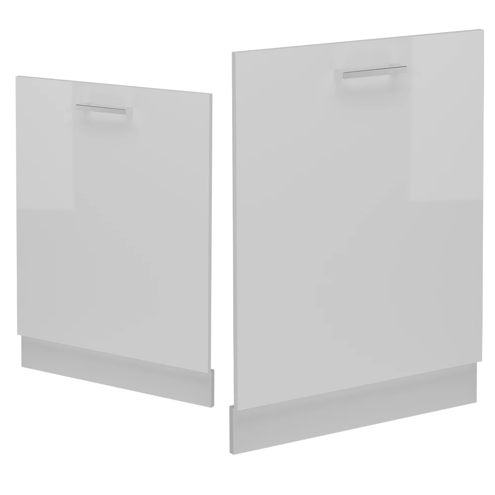Frontpaneel in Wit Hoogglans on white background with decorative elements