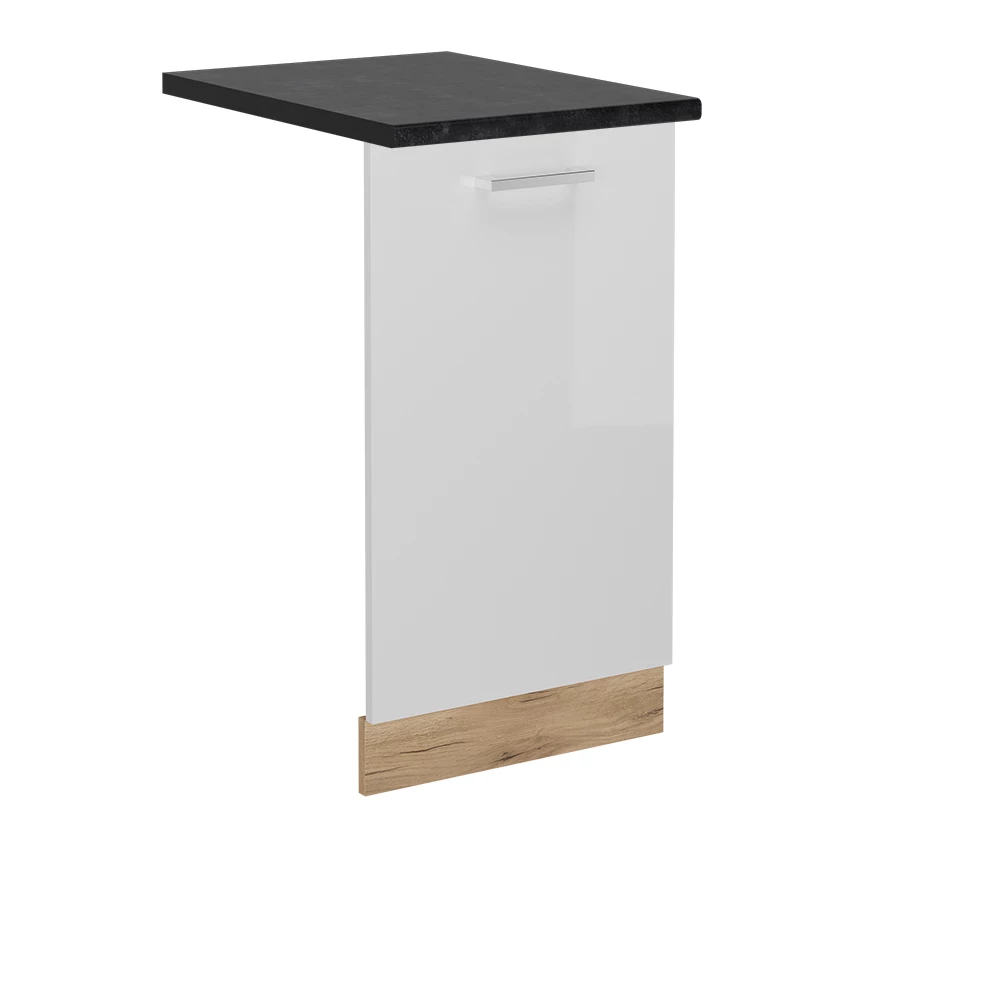 Vicco Astianpesukoneen kansi Valkoinen korkeakiilto 45cm, AP Antrasiitti, R-Line