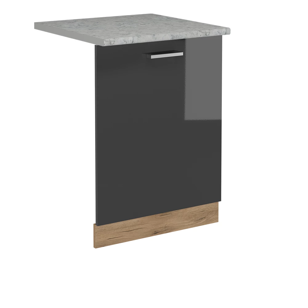 Vicco Astianpesukoneen kansi Korkeakiiltoinen antrasiitti 60cm, AP Marble, R-Line