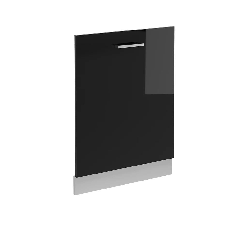 Vicco Geschirrspülblende "R-Line", Schwarz Hochglanz, 60 cm ohne Arbeitsplatte