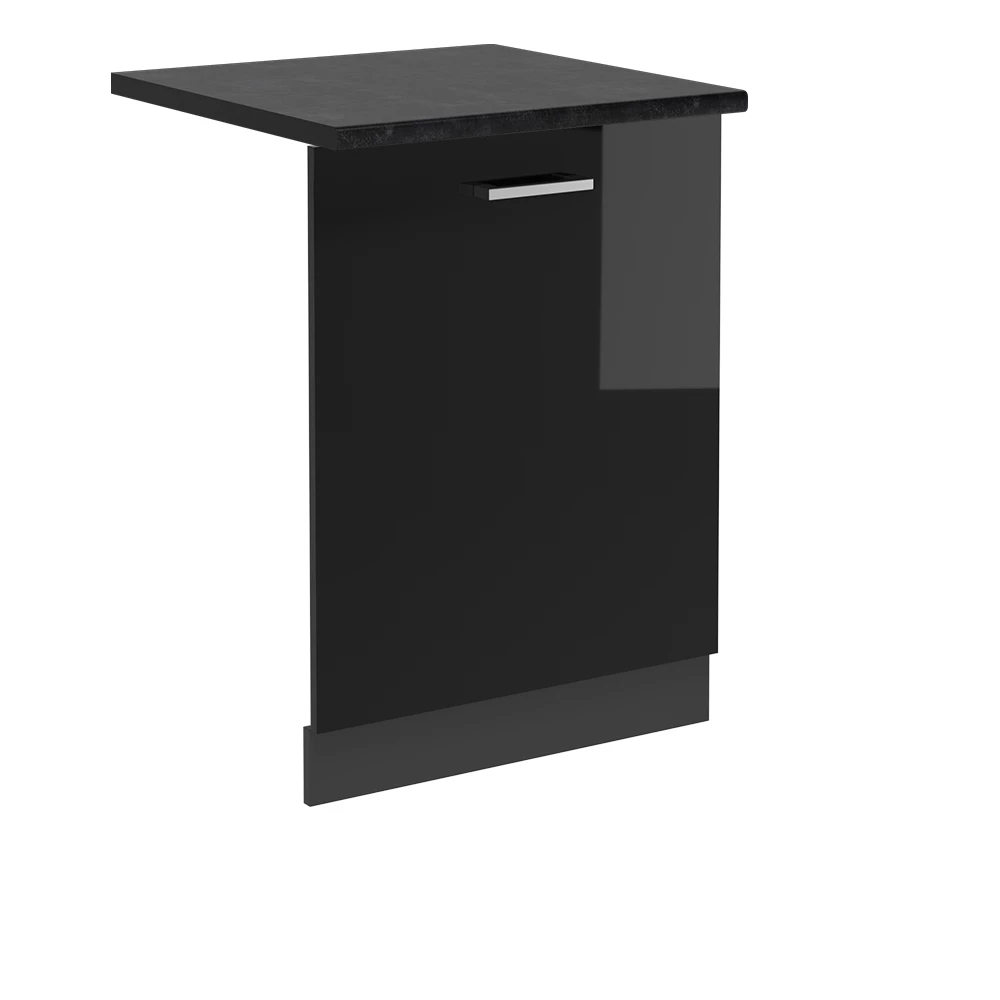 Diskmaskinens frontpanel in Svart högblank on white background