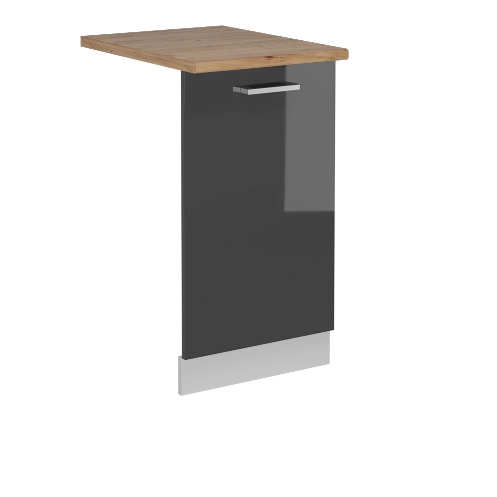 Vicco Capac pentru mașina de spălat vase Antracit lucios ridicat 45cm, AP Stejar, R-Line