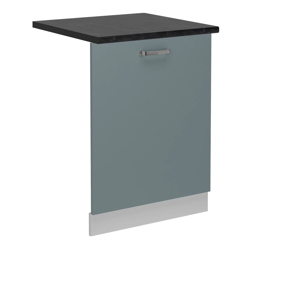 Façade de lave-vaisselle en Bleu-gris sur fond blanc