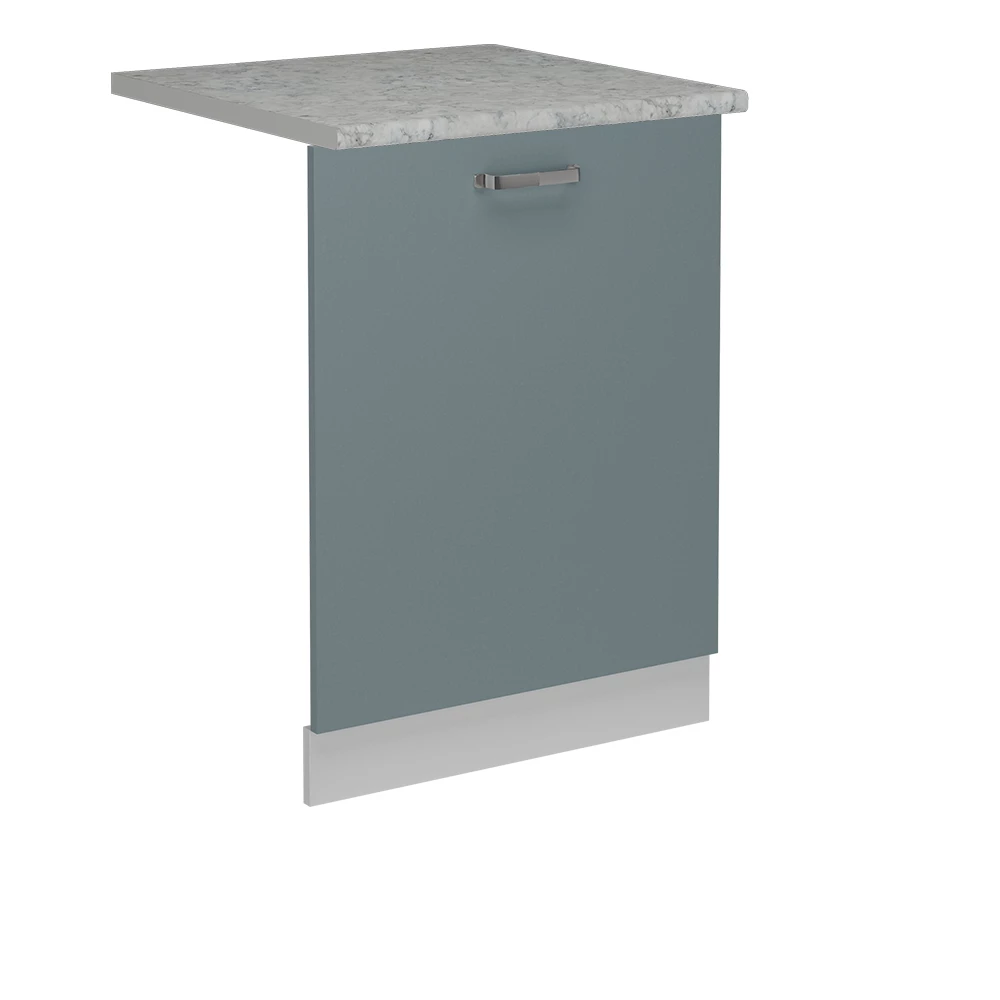 Façade de lave-vaisselle en Bleu-gris sur fond blanc