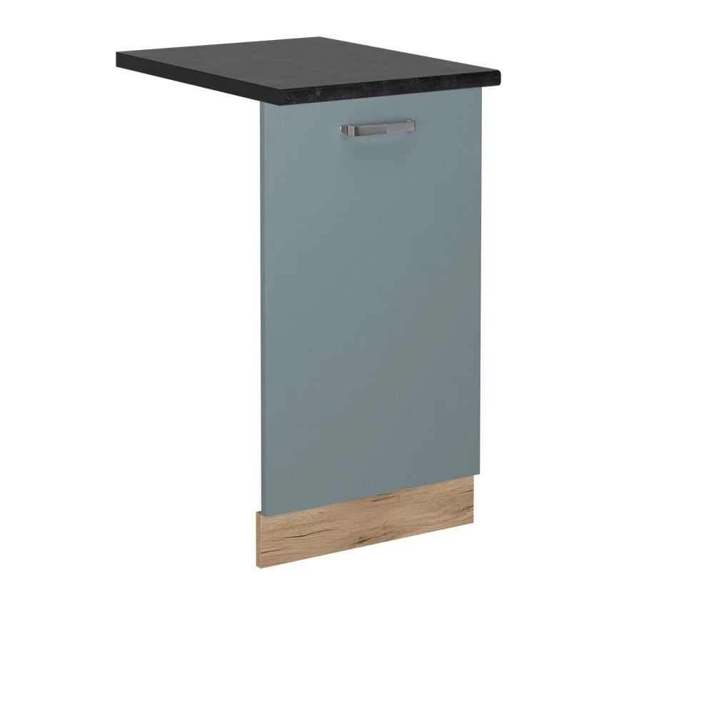 Façade de lave-vaisselle en Bleu-gris sur fond blanc