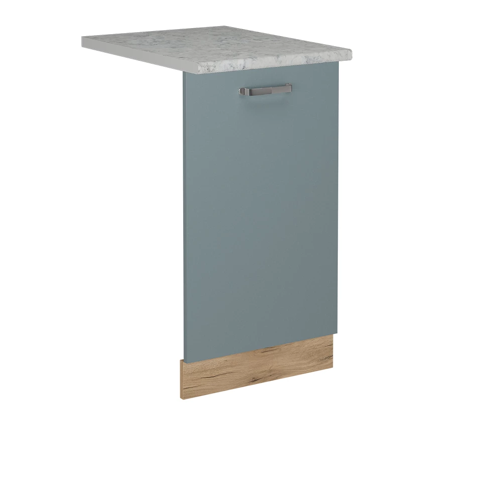 Façade de lave-vaisselle en Bleu-gris sur fond blanc