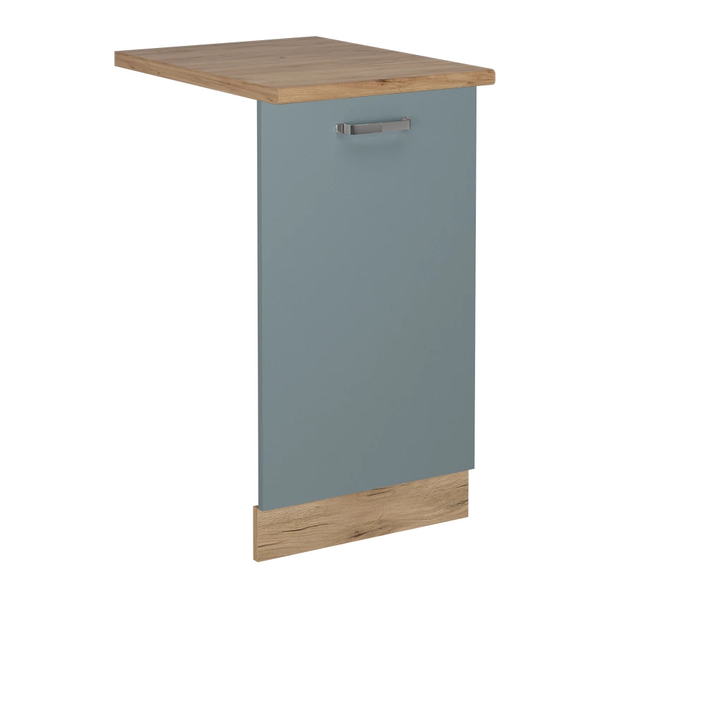 Façade de lave-vaisselle en Bleu-gris sur fond blanc