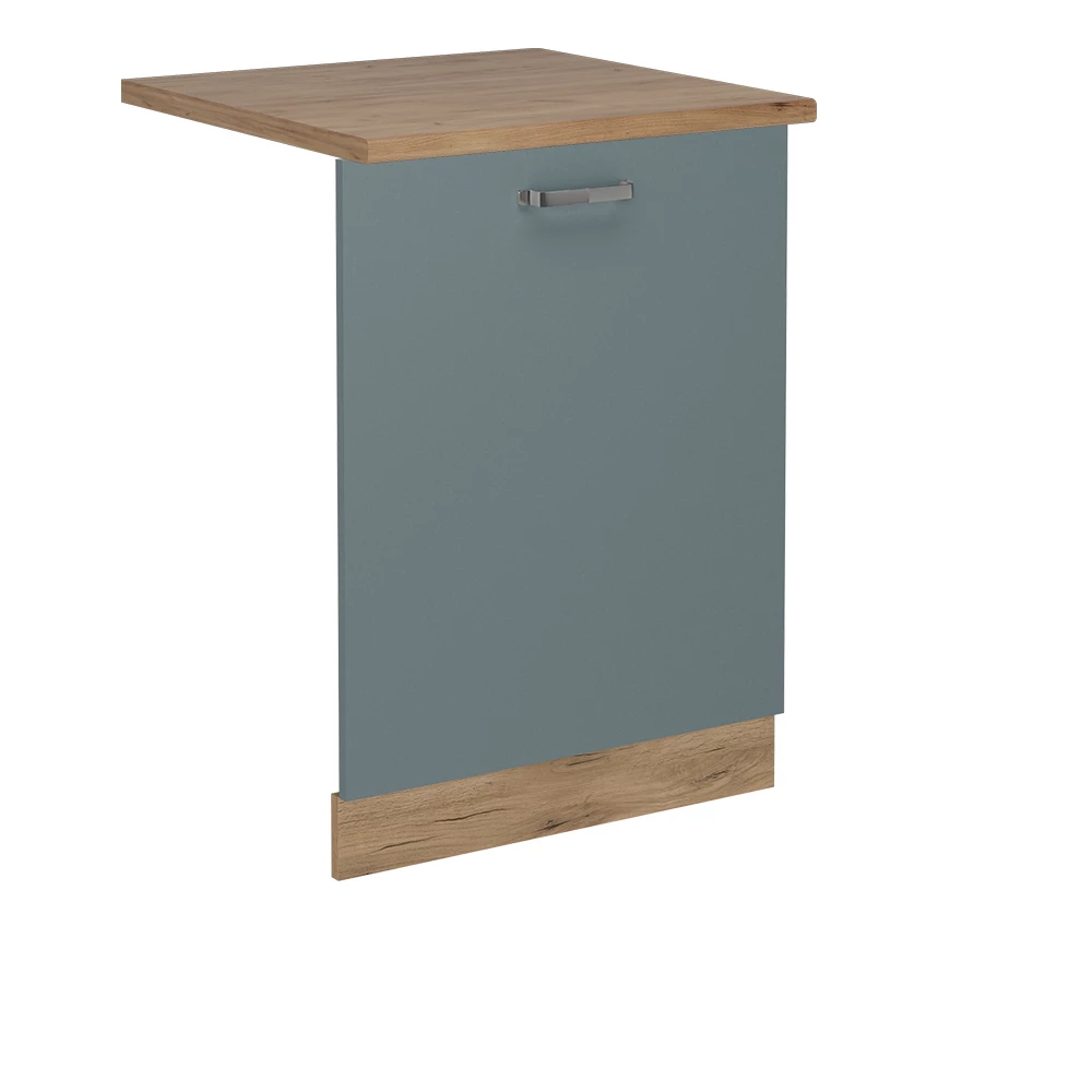 Façade de lave-vaisselle en Bleu-gris sur fond blanc