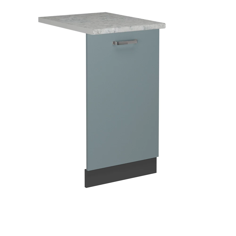Façade de lave-vaisselle en Bleu-gris sur fond blanc