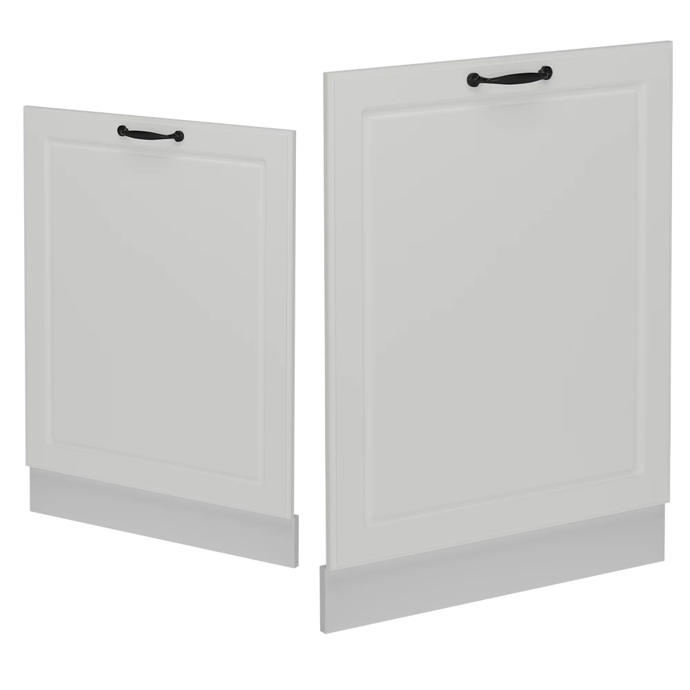 Vaatwasserfrontpaneel in Wit Landhuis on white background with decorative elements