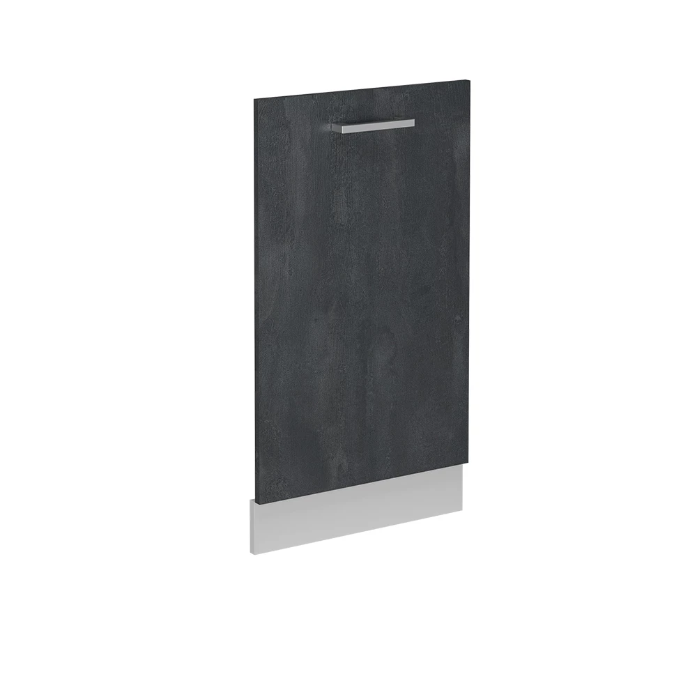 Vaatwasserfrontpaneel in Zwart beton on white background