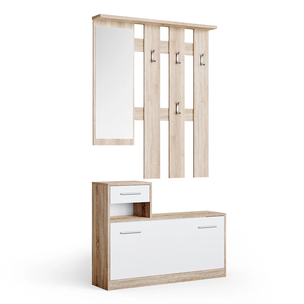 Vicco Kabáttartó Sonoma/Fehér 100 x 111.6 cm, Billy